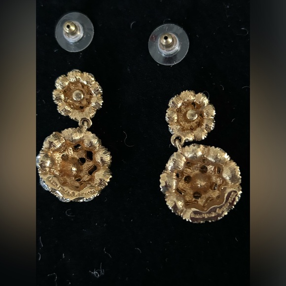 Beautiful Kate Spade, rhinestone and gold earrings - Picture 4 of 12